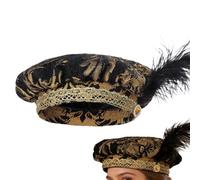 Medieval Hat for Men - Renaissance Cosplay Headpiece - Men Tudor Beret Hat Cosplay Hood,for Performance Wedding Market Masquerade Party Festival Celebration