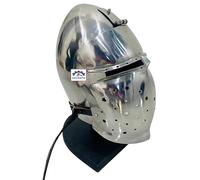 Medieval Helmet Steel German Bascinet Nuremburg Klappvisor Helmet 14th Century for HMB, SCA, Knight Historical Helmets Armour for Fighting