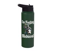 Medieval History Knight in Armour Feeling Medieval LARP Joke Stainless Steel Insulated Water Bottle
