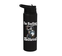 Medieval History Knight in Armour Feeling Medieval LARP Joke Stainless Steel Insulated Water Bottle