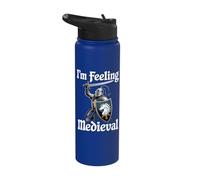 Medieval History Knight in Armour Feeling Medieval LARP Joke Stainless Steel Insulated Water Bottle