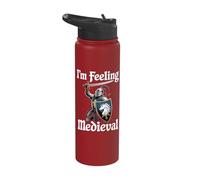 Medieval History Knight in Armour Feeling Medieval LARP Joke Stainless Steel Insulated Water Bottle