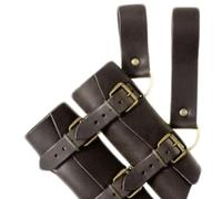 Medieval Holster Frog - Leather Sheath, Adjustable Belt Loop | Vintage Double Holder Strap, Faux Clip Ideal Accessory for Cosplay, Knights, Warriors