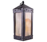 Medieval Hornfenstern Lantern with 4-Sided Hand Lantern Candle Holder Candlestick Medieval Viking Painted Metal