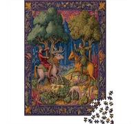 Medieval Hunting Illuminated Codex Rätsel Für Erwachsene || Familienspaß-Puzzles 38x26cm/1000pcs Erwachsene