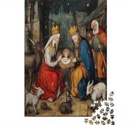 Medieval Illuminated Manuscript Illustrations Jigsaw Puzzles for Adults And Kids. 1000 Pieces Whimsical Challenge Toy Educational Game Home Decor 38x26cm/1000pcs