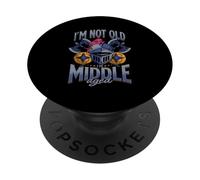 Medieval I'm Not Old I'm Middle Aged Knight Humor PopSockets Adhesive PopGrip