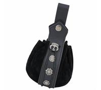 Medieval Inspired Leather Belt Bag Permanent Shih Tzu Role Playing Incident Outdoor Task and Costume Add-on Medieval PU Leather Bag