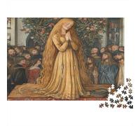 Medieval Insular Manuscript Style Jigsaw Puzzles Beautiful Lady Challenge Toy Educational Games Home Decoration for Adults& Teenager Age 14 Years Up 1000pcs (75x50cm)