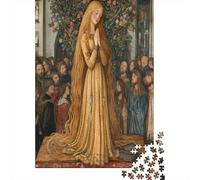 Medieval Insular Manuscript StylePuzzles 1000 Pieces for Adults for Adults 1000 Piece Puzzle Educational Challenge Games Home DecoratioBeautiful Lady