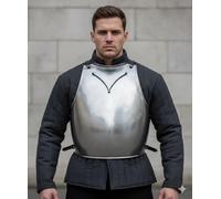 Medieval Italian 1390 Globose Breast Plate Silver Cosplay, LARP, Stage Plays, Fantasy Shoots, or Medieval Decor.