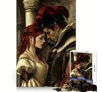 Medieval Jester Romance Painting 1000 Piece Jigsaw Puzzle for Teenagers Sharp Logic Home Fun Family Pastime Room Accent (38x26cm)