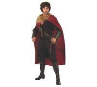 Adult Brown & Red Medieval King Costume Set (Extra Large) - Authentic Design, Perfect for Renaissance Fairs, Costume Parties, Festivals, & Cosplay Events Halloween Halloween