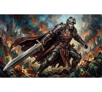 Medieval Knight 1000 Piece Wooden Jigsaw Puzzle,Wood,Whimsical Challenge,Stress Relief,Educational Toy,Home Wall Decor,Gift Idea,Adults & Kids 14+ (75x50cm)