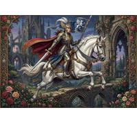 Medieval Knight 500 Piece Wooden Jigsaw Puzzle,Impossible Challenge,Adults & Kids 14+,Home Wall Decor,Educational Toy,Wood,Gift Idea,Stress Relief (52x38cm)