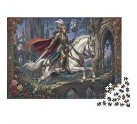 Medieval Knight 500 Piece Wooden Jigsaw Puzzle,Impossible Challenge,Adults & Kids 14+,Home Wall Decor,Educational Toy,Wood,Gift Idea,Stress Relief (52x38cm)