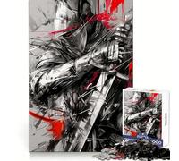 Medieval Knight Abstract Jigsaw Puzzle 1000 Piece for Teenagers Memory Build Vivid Color Playful Challenge Great Gift (38x52cm)