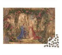 Medieval Knight And Maiden, The Knight Kneeling on One Knee Rätsel Für Erwachsene || 1000pcs (75x50cm) Puzzles Lernspiele Home Decor Puzzles