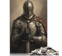 Medieval Knight Armor Portrait Wooden Jigsaw Puzzle 500 Pieces