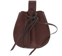 Medieval Knight Belt Bag, Drawstring Pouch Cosplay Accessory, European Renaissance Stage Prop Fantasy Pouch(Brown)