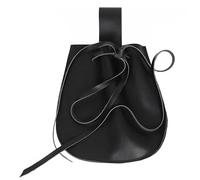 Medieval Knight Belt Bag, Drawstring Pouch Cosplay Accessory, European Renaissance Stage Prop Fantasy Pouch(Nero)