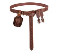Medieval Knight Belt Set with Pouch for Stage Show Anime Cosplay
