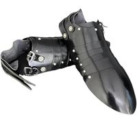 Medieval Knight Black Armor Shoes Sabaton Armor, Fantasy LARP Halloween Costume, Cosplay Armor, SCA Armor