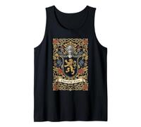 Medieval Knight Coat Arms Chivalry Lives Lion Rampant Tank Top