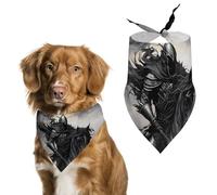Medieval Knight Crusader Riding Horse Dog Bandanas Triangle Scarfs Printing Bib Scarf Adjustable Accessories for Small Dogs And Cats
