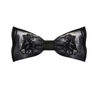 Medieval Knight Crusader Riding Horse Men's Bow Ties Adjustable Pre-Tied Bowties for Formal Wear Tuxedo Wedding