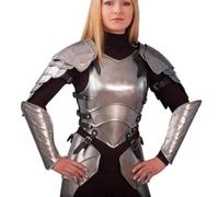 Medieval Knight Female Fantasy Costume - Steel Cuirass Lady Armor Suit - LARP Crusader Armour - Christmas