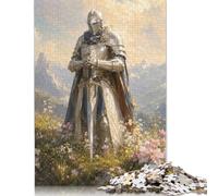 Medieval Knight Floral Mountain Wooden Jigsaw Puzzle 1000 Pieces