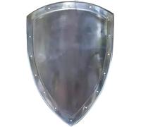 Medieval Knight Heater Shield - 22" Templar Crusader Steel Shield 18 Gauge Armor Templar Viking Steel Iron Shield Handmade Battle Warrior Metal Shield Fully Functional Shield for Battle Armor Shield