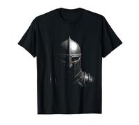 Medieval Knight Helmet Head Art T-Shirt
