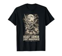 Medieval Knight Hobby Horse Full Moon T-Shirt