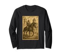 Medieval Knight Horse Riding Fantasy Surreal Horseback Rider Long Sleeve T-Shirt