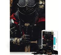 Medieval Knight in Armor 1000 Piece Jigsaws for Adults Puzzle Logic Workout Precise Connection Home Play (38x26cm)