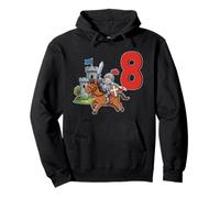 Medieval Knight Kid Age 8 Years Old Birthday Pullover Hoodie