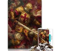Medieval Knight Paintings 1000 Piece Jigsaw Puzzle for Adults And Teenagers,Decompressing Intellectual Educational Toy Great Gifts And Toys (75x50cm)