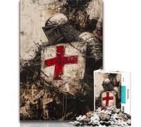 Medieval Knight Paintings 1000 Pieces Jigsaw Puzzles for Adults And Teens,Educational Games Wall Decoration Unique Birthday And Xmas Gifts 38x26cm