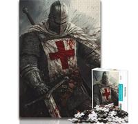 Medieval Knight Paintings Jigsaw Puzzles for Adults,for Educational Game Challenge Toy for Is Ideal As A Gift for The Whole Family 50x75cm