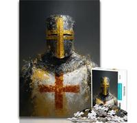 Medieval Knight Paintings Jigsaw Puzzles for Adults,for Educational Game Challenge Toy for Is Ideal As A Gift for The Whole Family 70x100cm