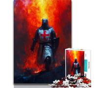Medieval Knight Paintings Puzzles 1000 Pieces for Adults,Help The Brain Exercise Addictive Toys to Cultivate Patience Unique Challenge Game (38x26cm)