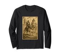 Medieval Knight Riding a Chihuahua Fantasy Art Surreal Rider Long Sleeve T-Shirt