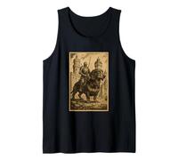Medieval Knight Riding a Dachshund Fantasy Art Surreal Rider Tank Top