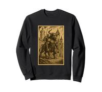 Medieval Knight Riding a Minotaur Fantasy Art Surreal Rider Sweatshirt