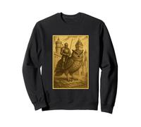 Medieval Knight Riding a Owl Fantasy Art Surreal Bird Rider Sweatshirt