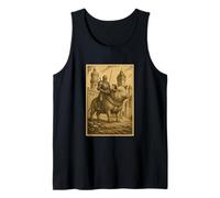 Medieval Knight Riding a Pig Farm Animal Fantasy Surreal Art Tank Top