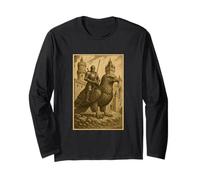 Medieval Knight Riding an Eagle Surreal Bird Rider Fantasy Long Sleeve T-Shirt