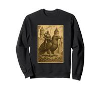 Medieval Knight Riding an Eagle Surreal Bird Rider Fantasy Sweatshirt